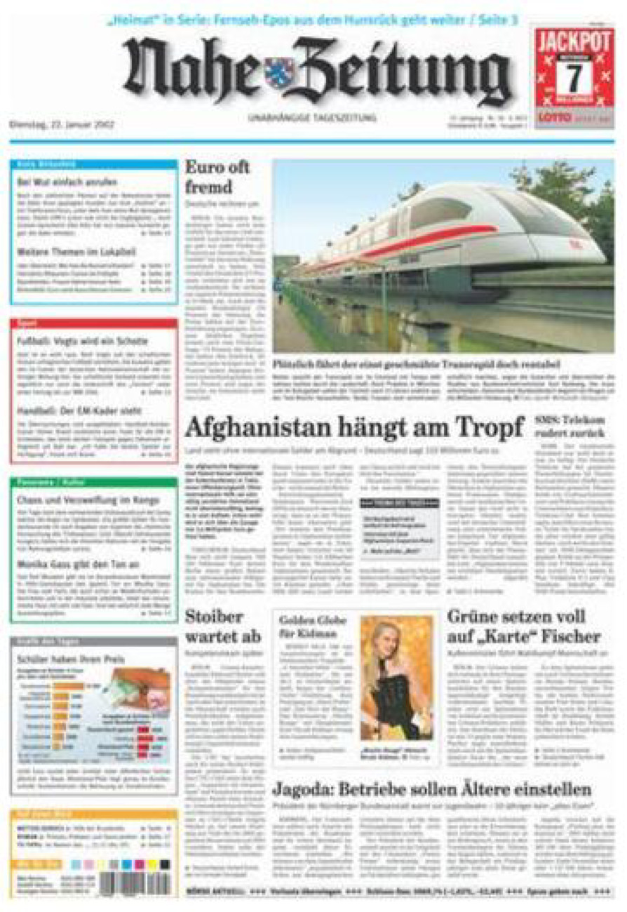 Nahe-Zeitung vom Dienstag, 22.01.2002