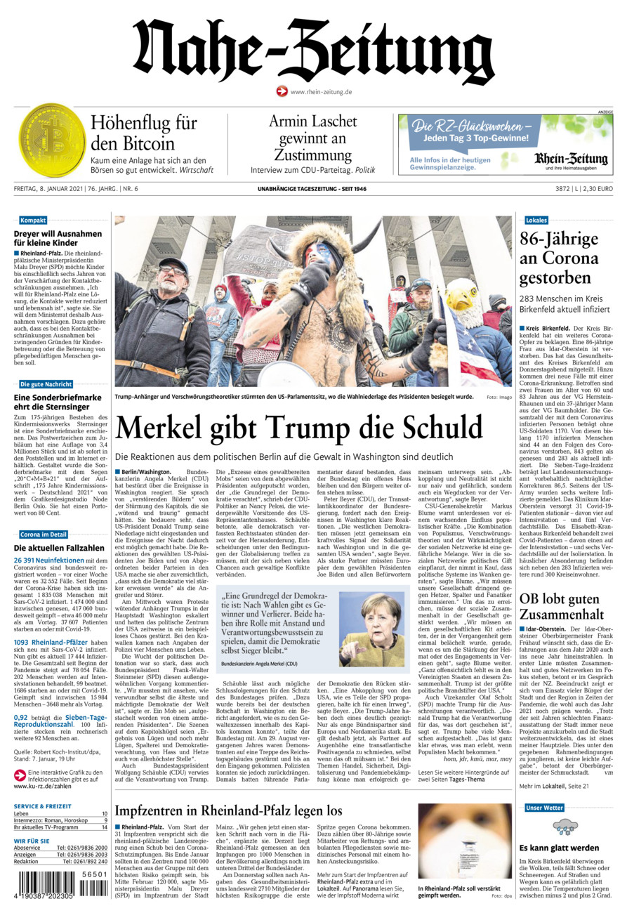 Nahe-Zeitung vom Freitag, 08.01.2021