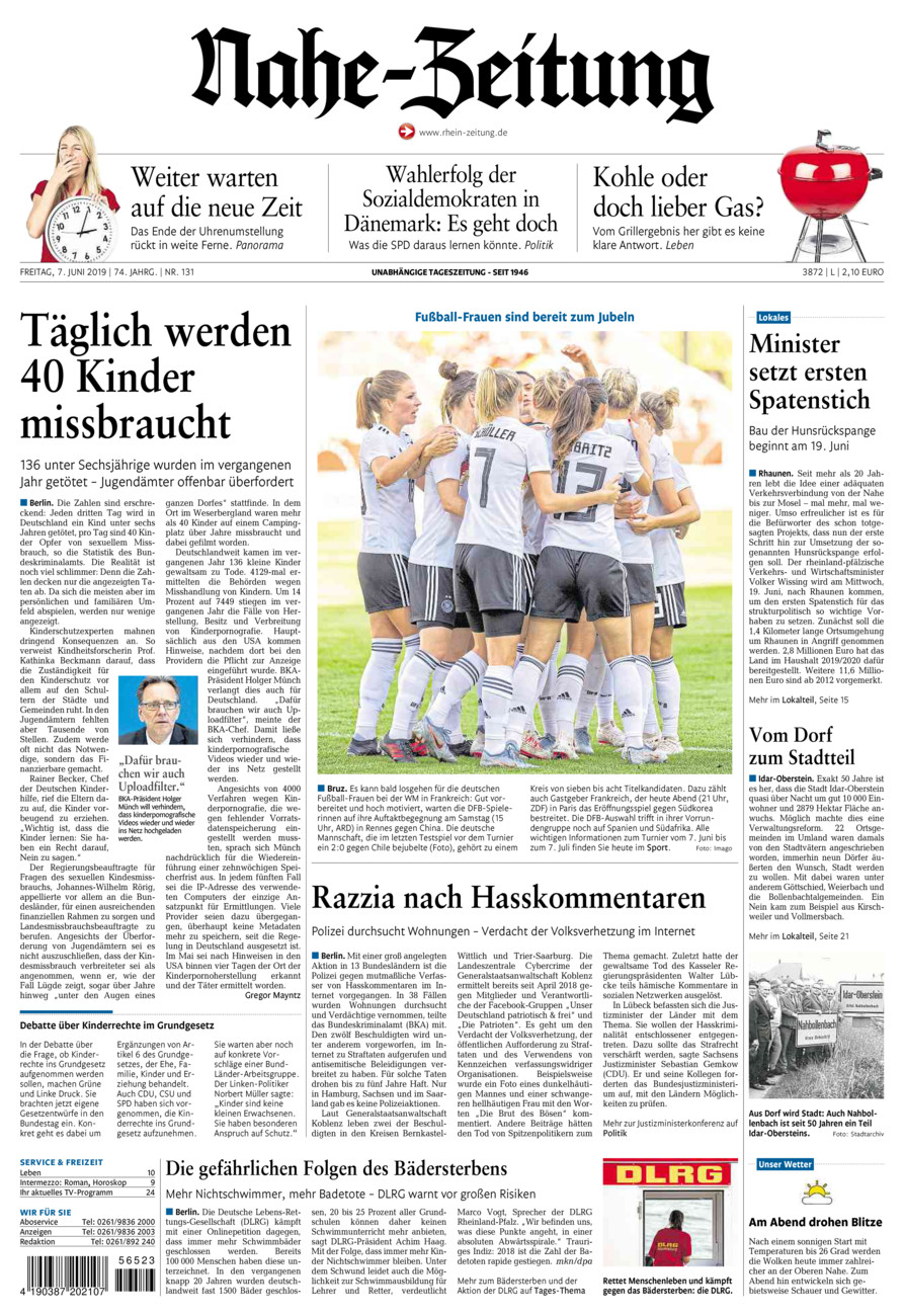 Nahe-Zeitung vom Freitag, 07.06.2019