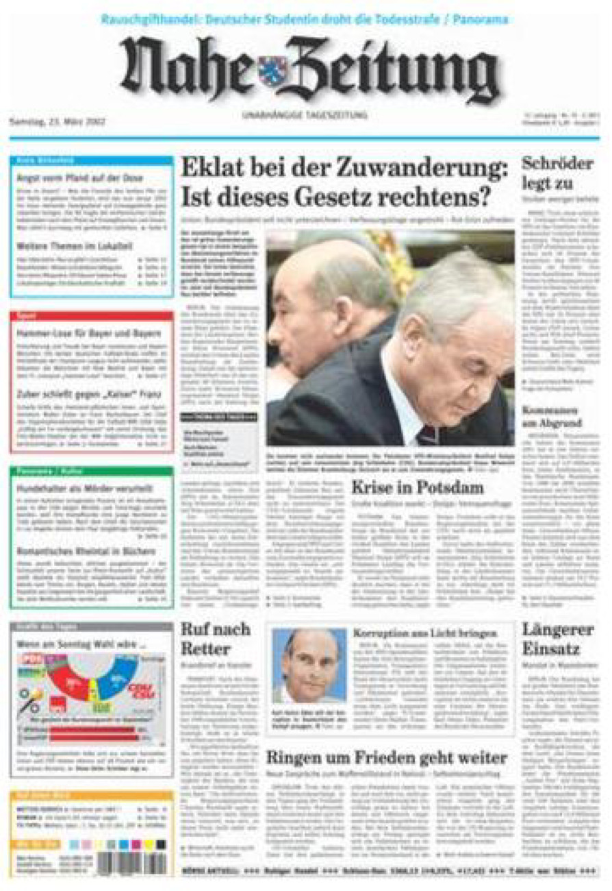Nahe-Zeitung vom Samstag, 23.03.2002