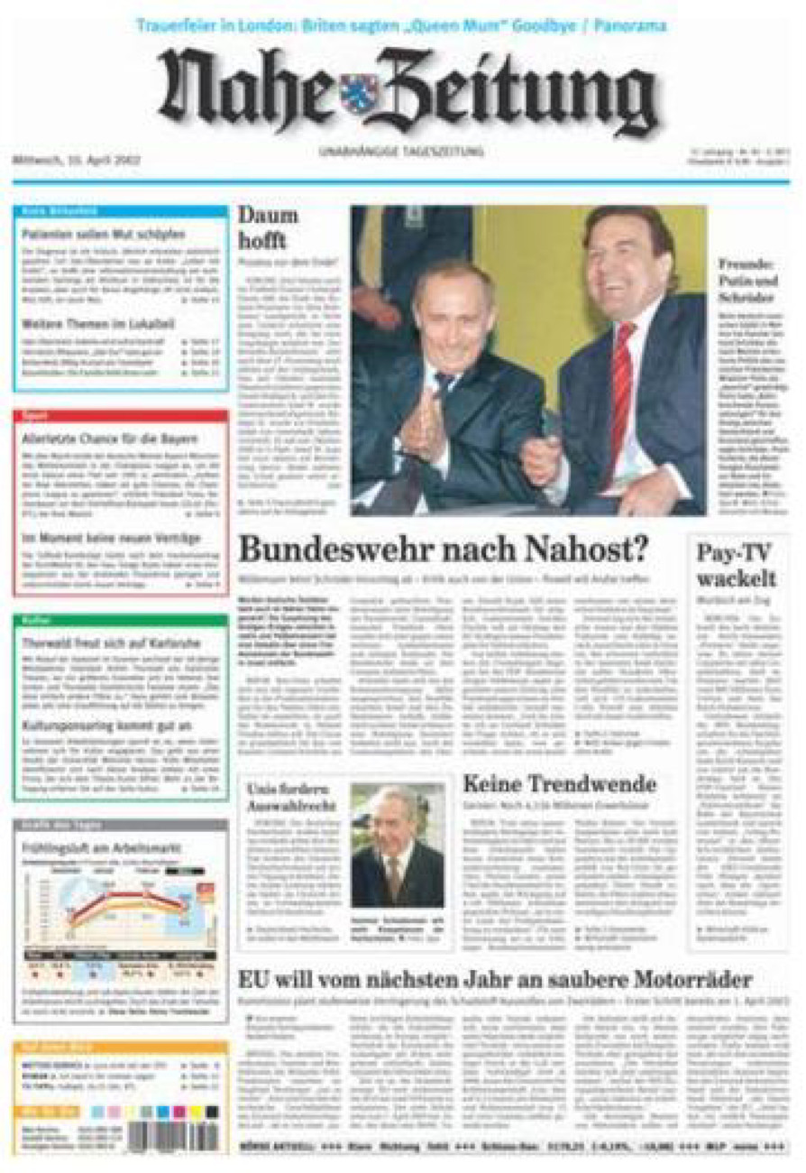 Nahe-Zeitung vom Mittwoch, 10.04.2002