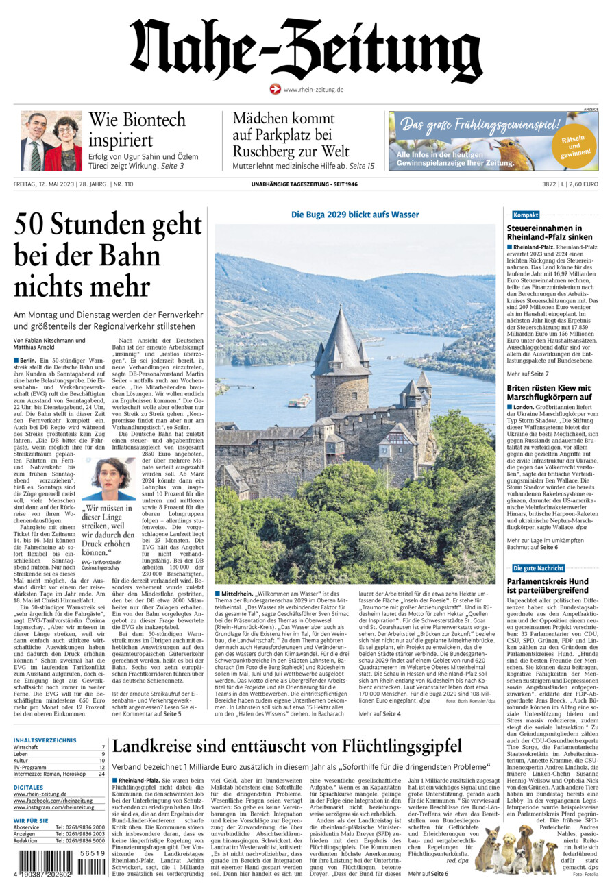 Nahe-Zeitung vom Freitag, 12.05.2023