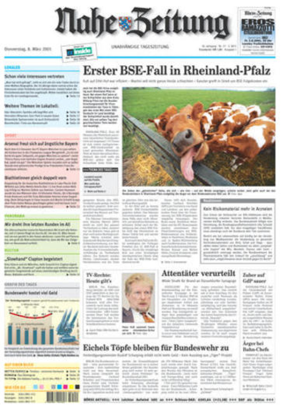 Nahe-Zeitung vom Donnerstag, 08.03.2001