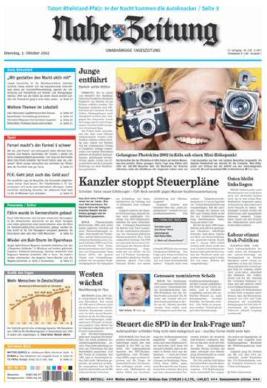 Nahe-Zeitung vom Dienstag, 01.10.2002