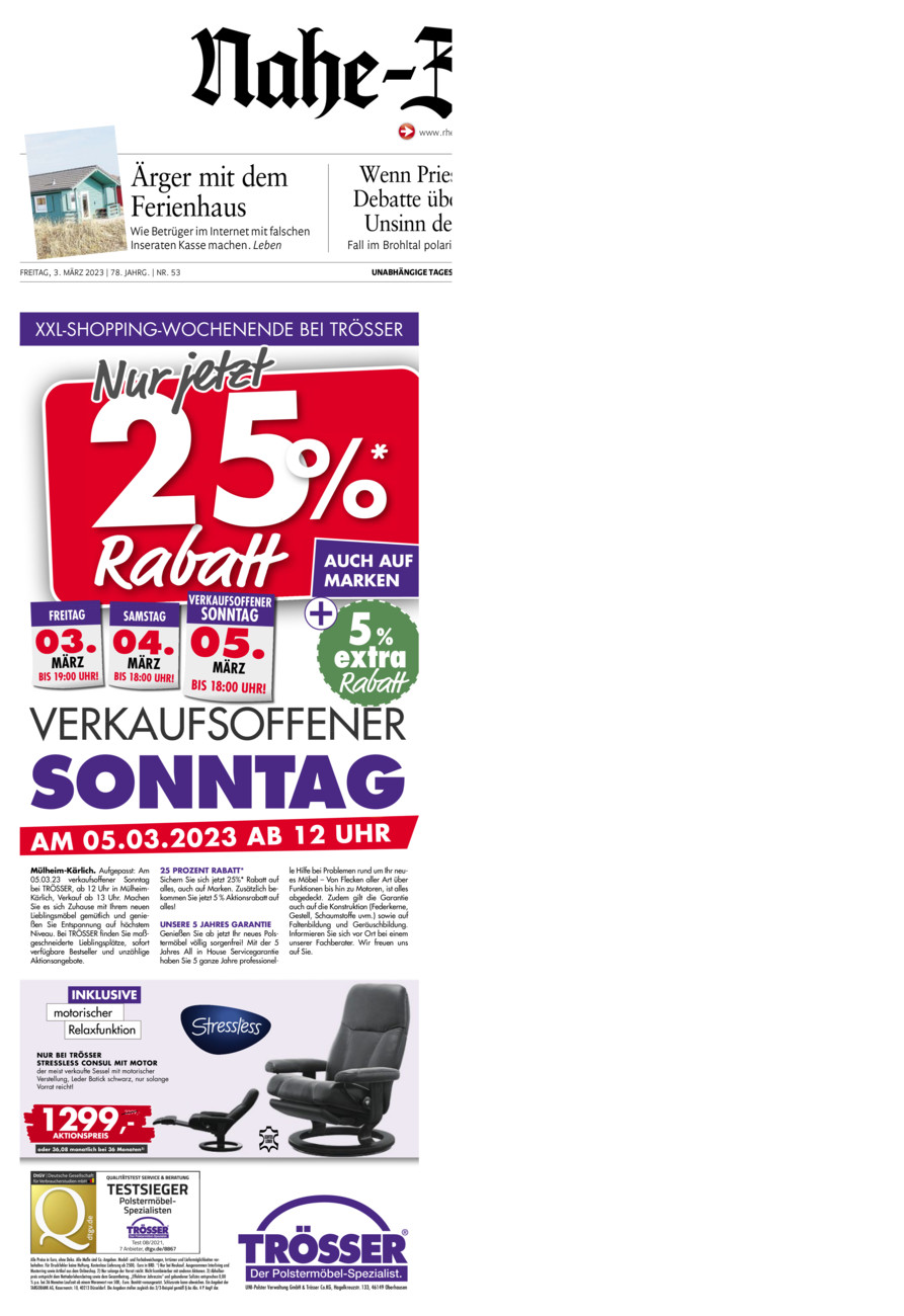 Nahe-Zeitung vom Freitag, 03.03.2023