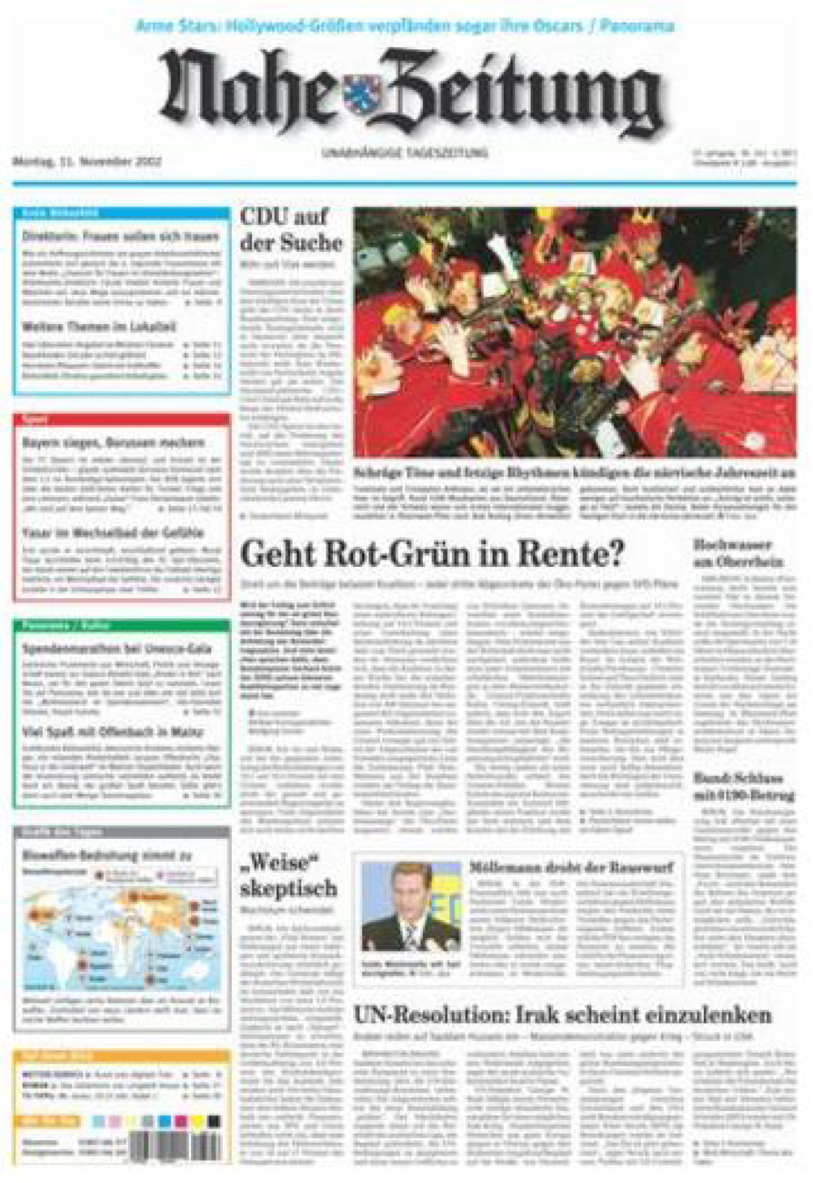 Nahe-Zeitung vom Montag, 11.11.2002