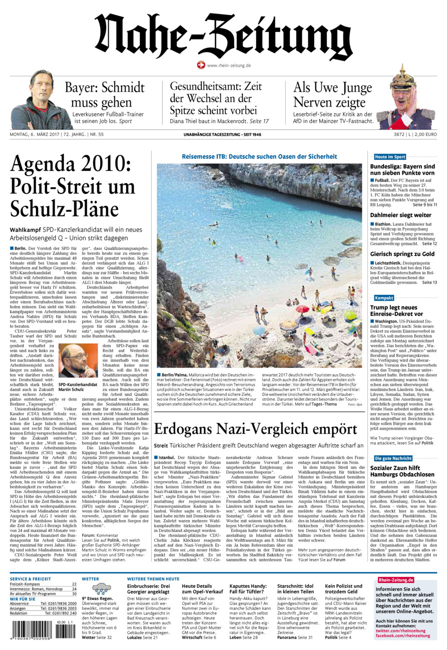 Nahe-Zeitung vom Montag, 06.03.2017