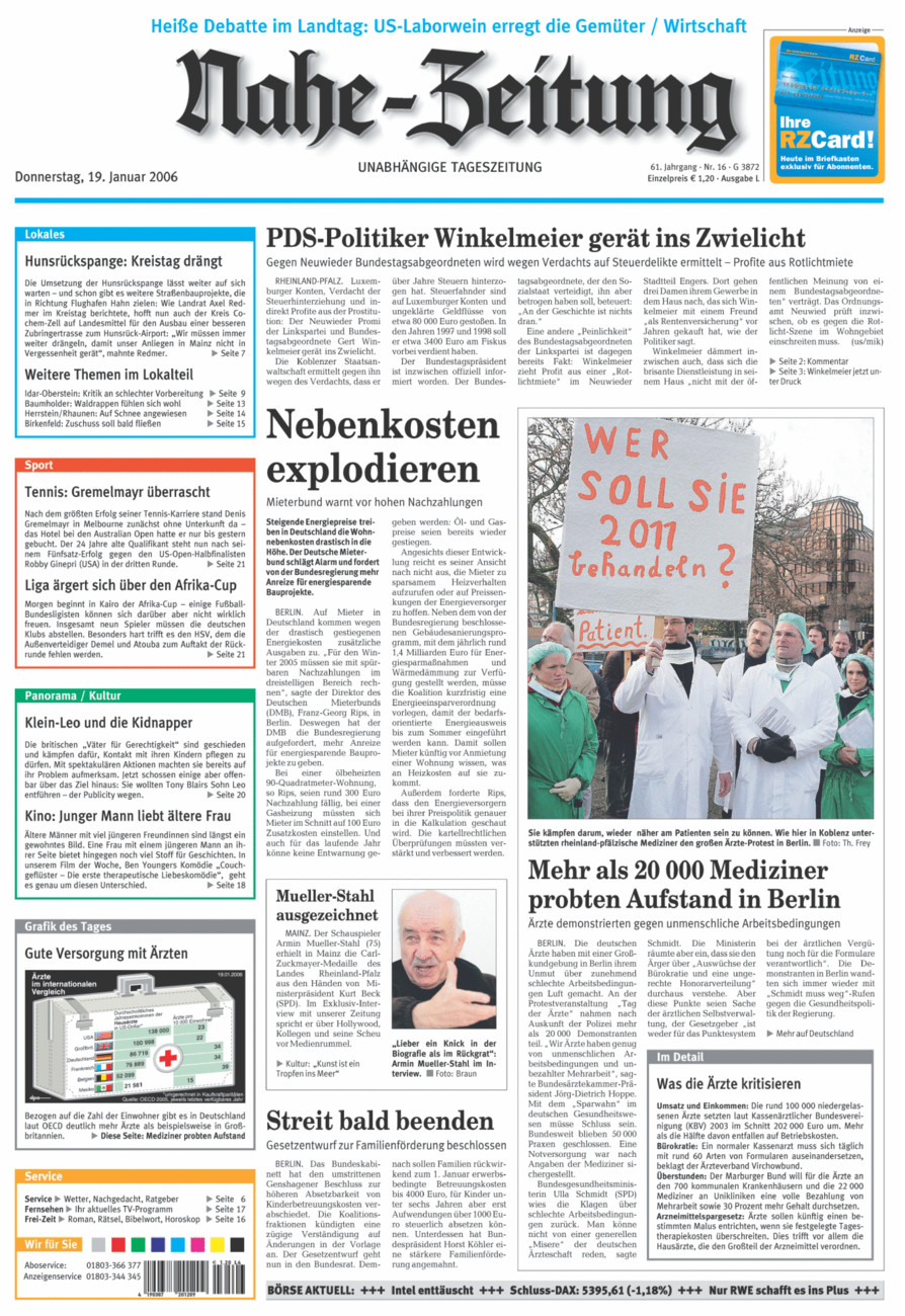 Nahe-Zeitung vom Donnerstag, 19.01.2006