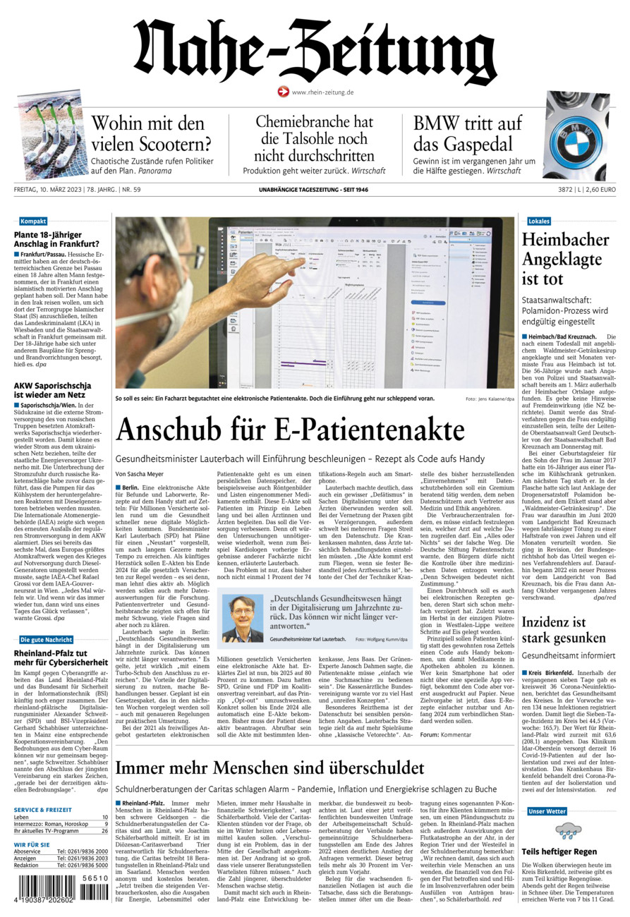 Nahe-Zeitung vom Freitag, 10.03.2023