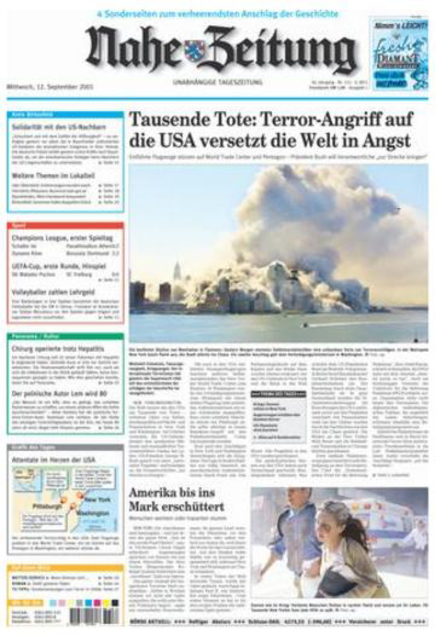 Nahe-Zeitung vom Mittwoch, 12.09.2001