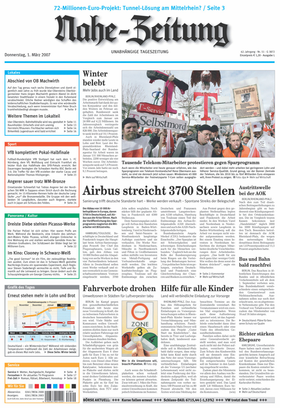 Nahe-Zeitung vom Donnerstag, 01.03.2007