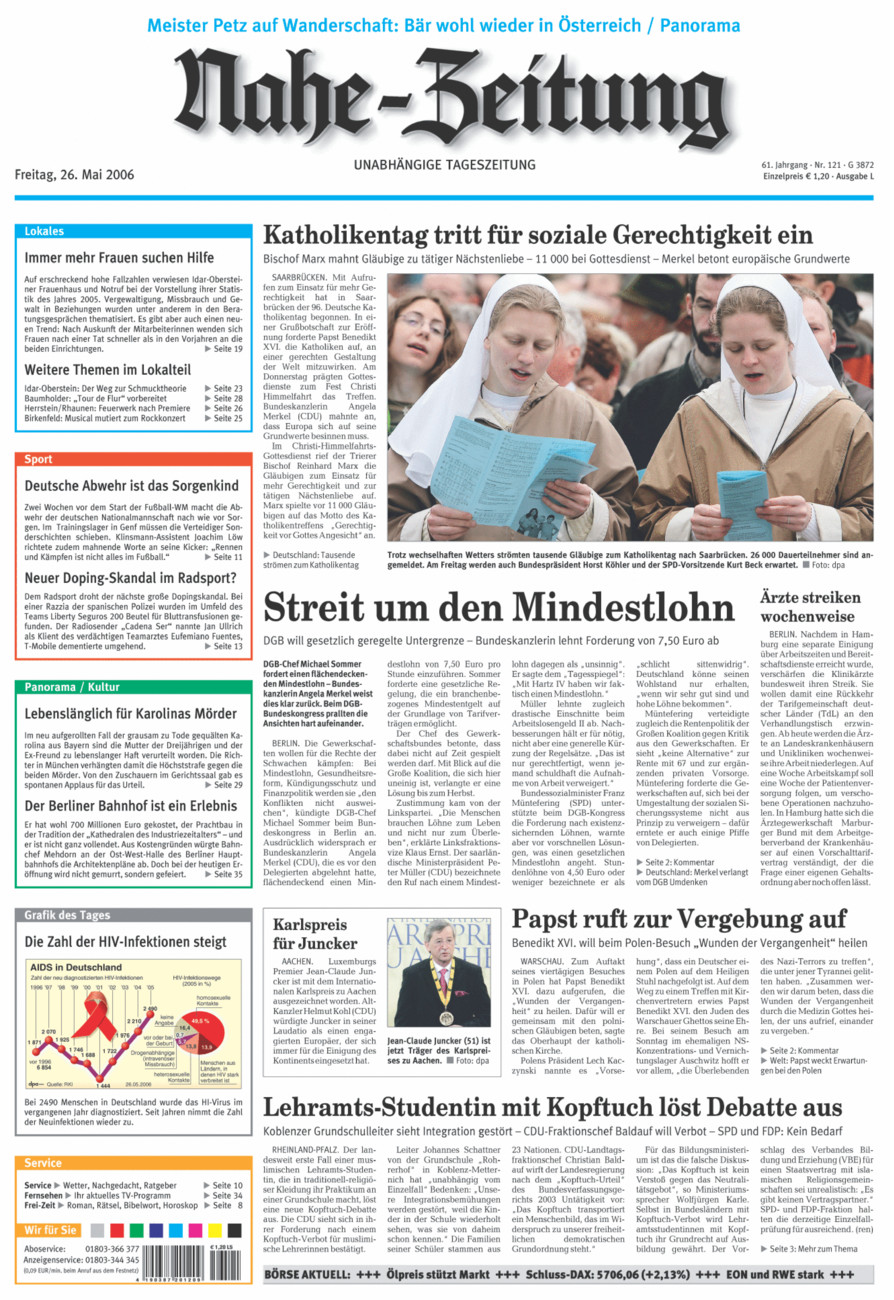 Nahe-Zeitung vom Freitag, 26.05.2006