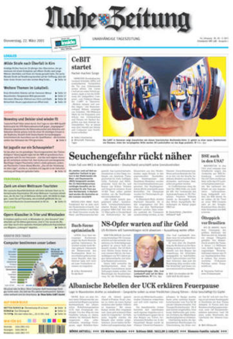 Nahe-Zeitung vom Donnerstag, 22.03.2001