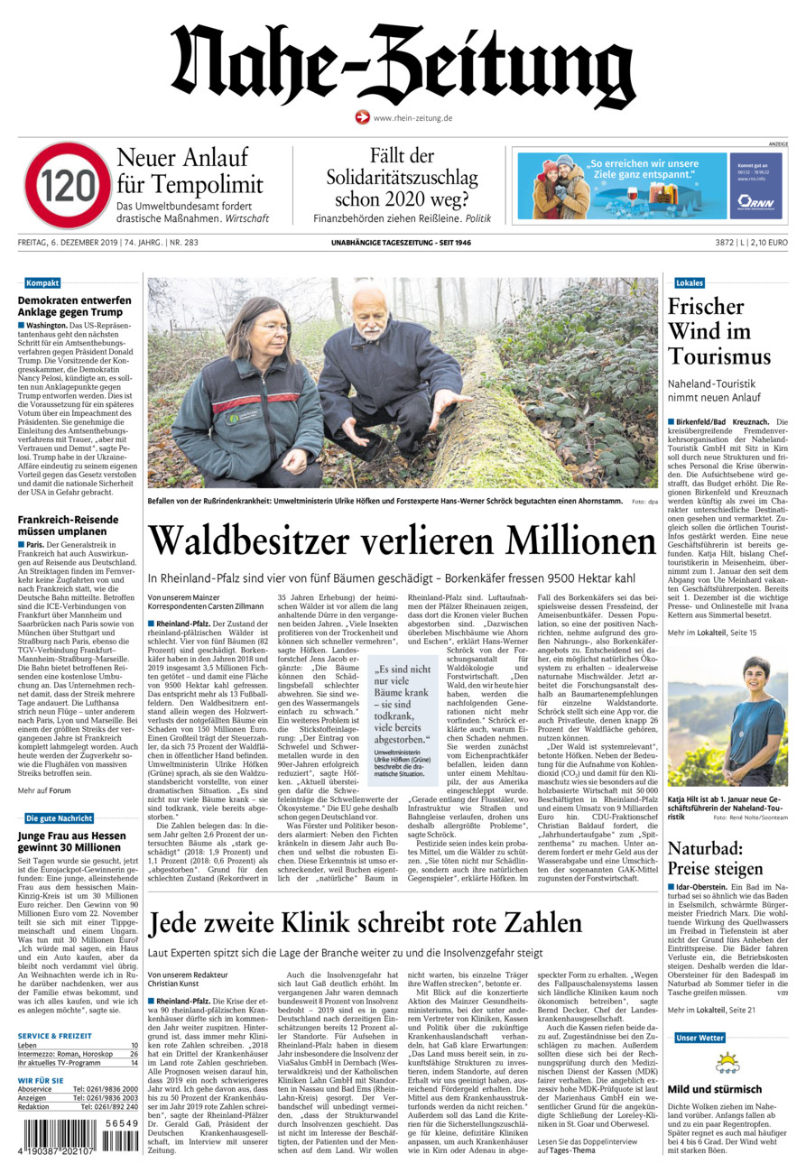 Nahe-Zeitung vom Freitag, 06.12.2019