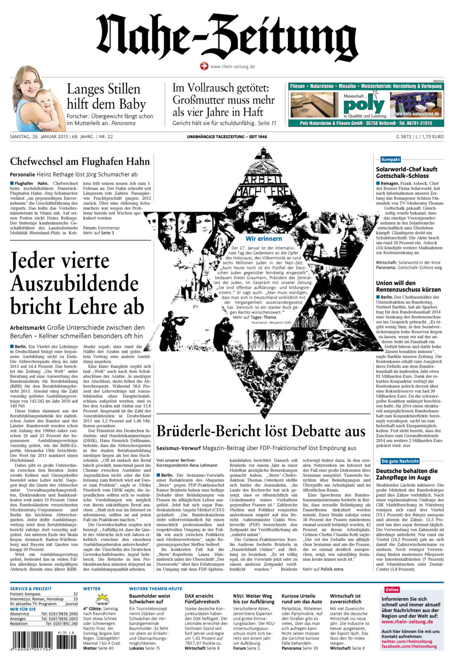 Nahe-Zeitung vom Samstag, 26.01.2013