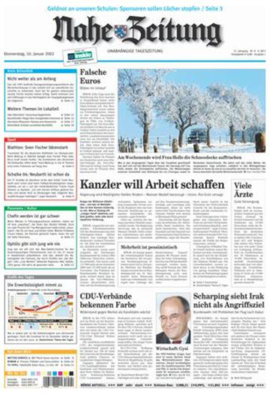 Nahe-Zeitung vom Donnerstag, 10.01.2002