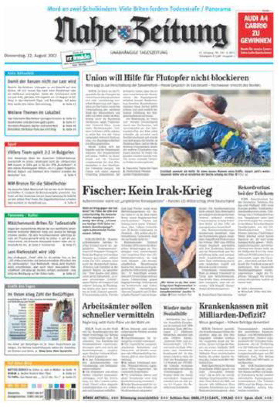 Nahe-Zeitung vom Donnerstag, 22.08.2002