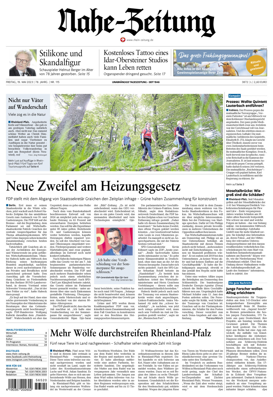 Nahe-Zeitung vom Freitag, 19.05.2023