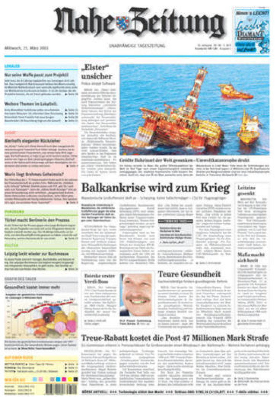 Nahe-Zeitung vom Mittwoch, 21.03.2001