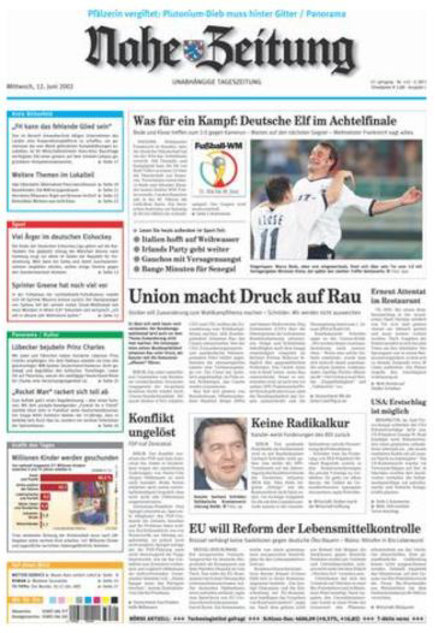 Nahe-Zeitung vom Mittwoch, 12.06.2002