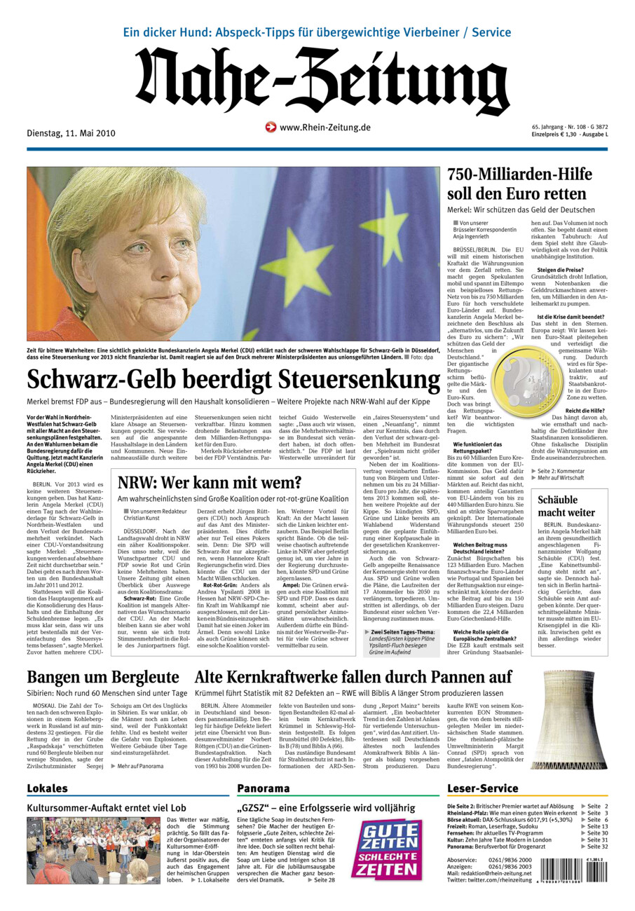 Nahe-Zeitung vom Dienstag, 11.05.2010