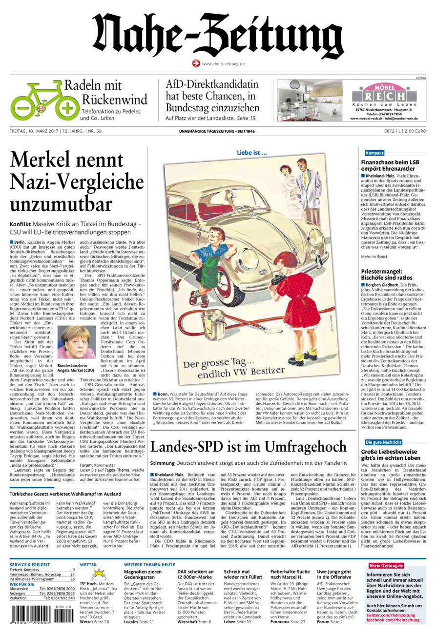 Nahe-Zeitung vom Freitag, 10.03.2017