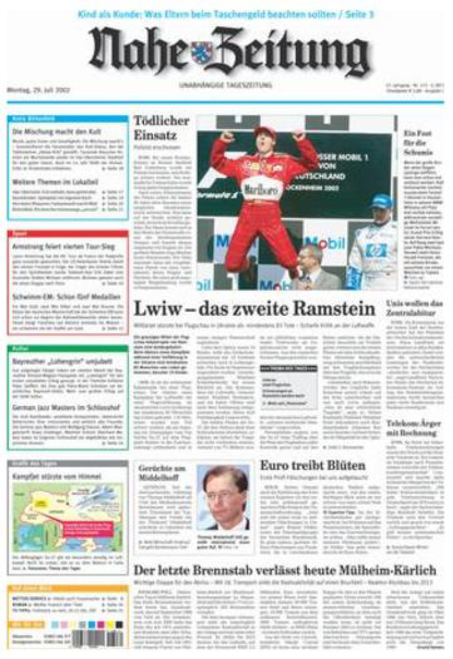 Nahe-Zeitung vom Montag, 29.07.2002