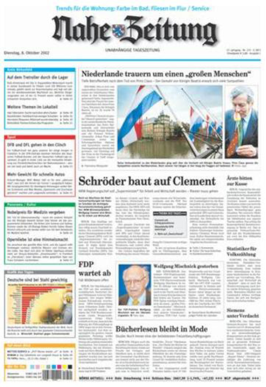Nahe-Zeitung vom Dienstag, 08.10.2002