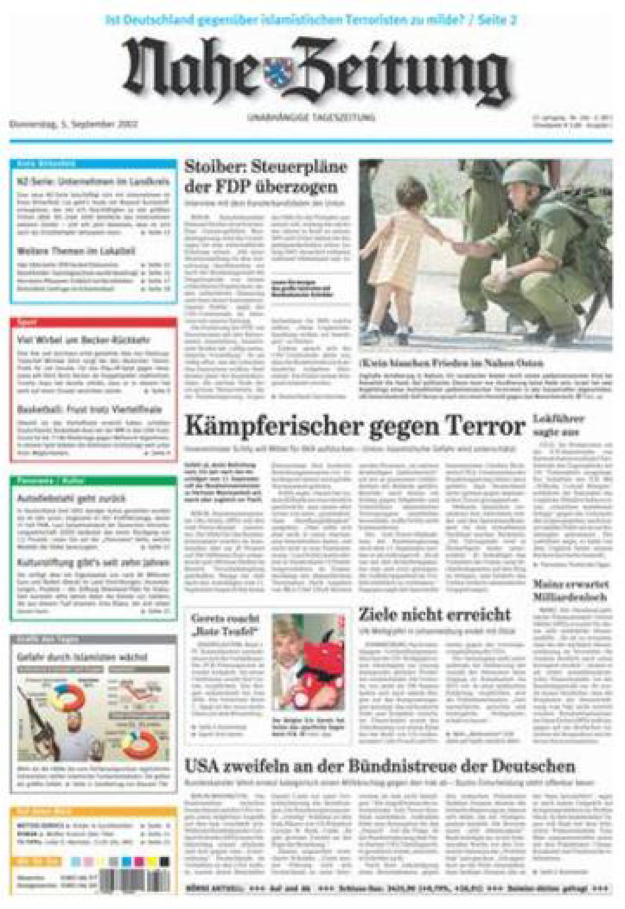 Nahe-Zeitung vom Donnerstag, 05.09.2002