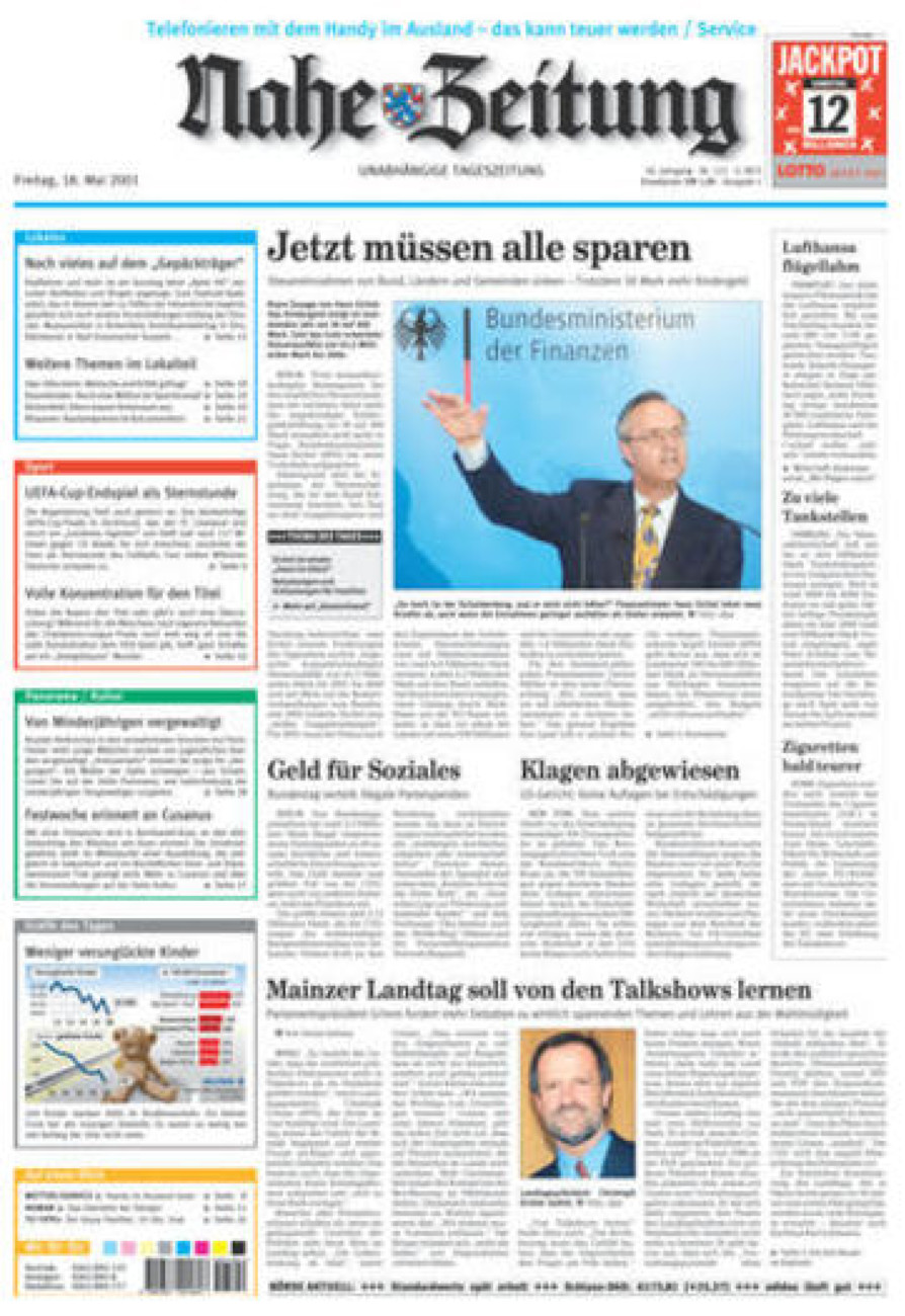 Nahe-Zeitung vom Freitag, 18.05.2001