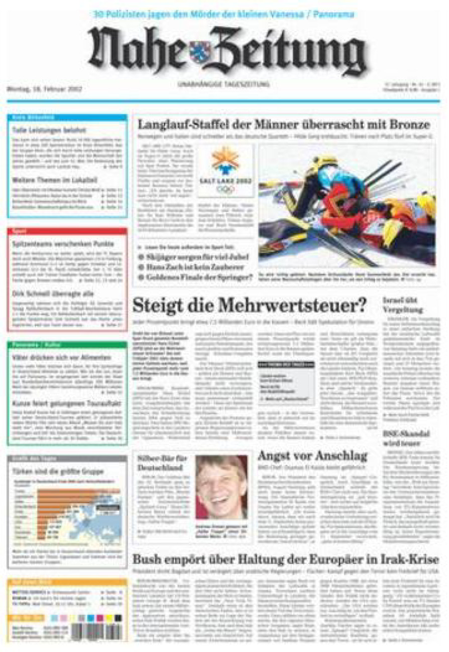 Nahe-Zeitung vom Montag, 18.02.2002