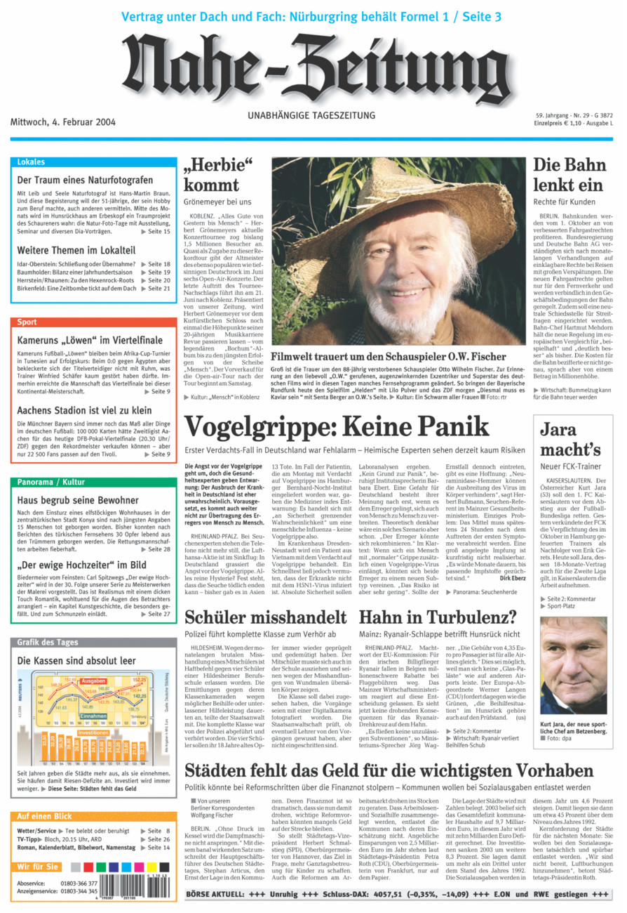 Nahe-Zeitung vom Mittwoch, 04.02.2004