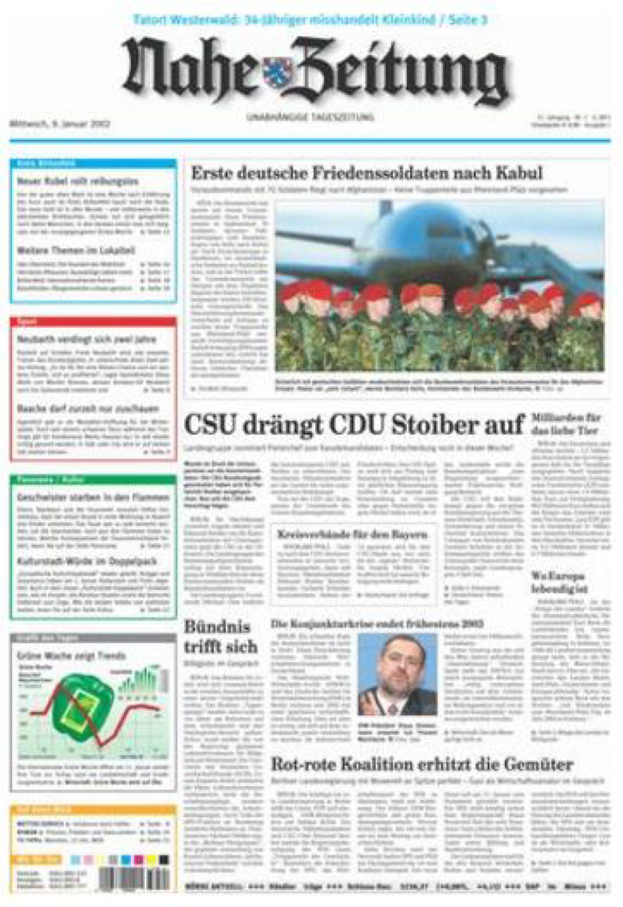 Nahe-Zeitung vom Mittwoch, 09.01.2002
