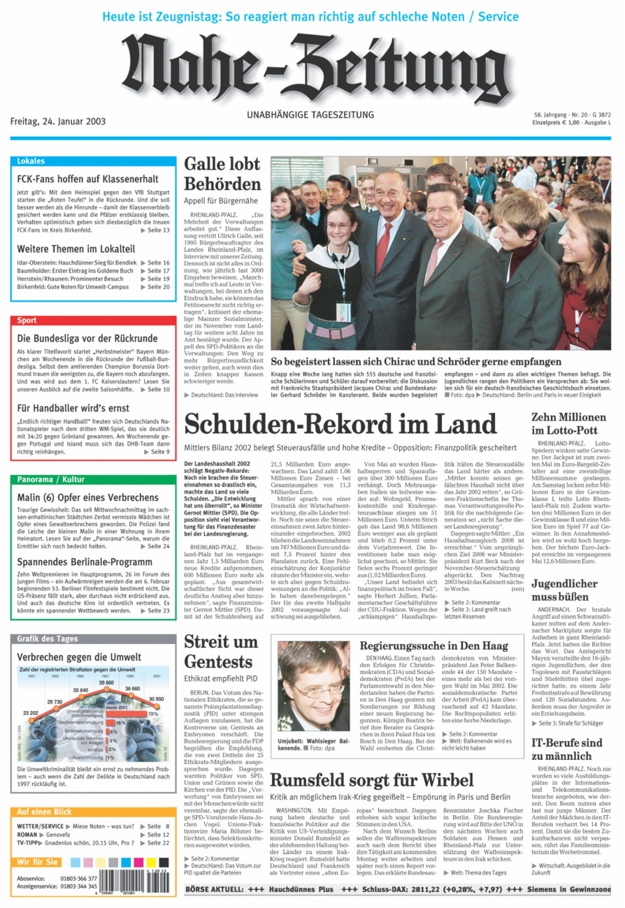 Nahe-Zeitung vom Freitag, 24.01.2003