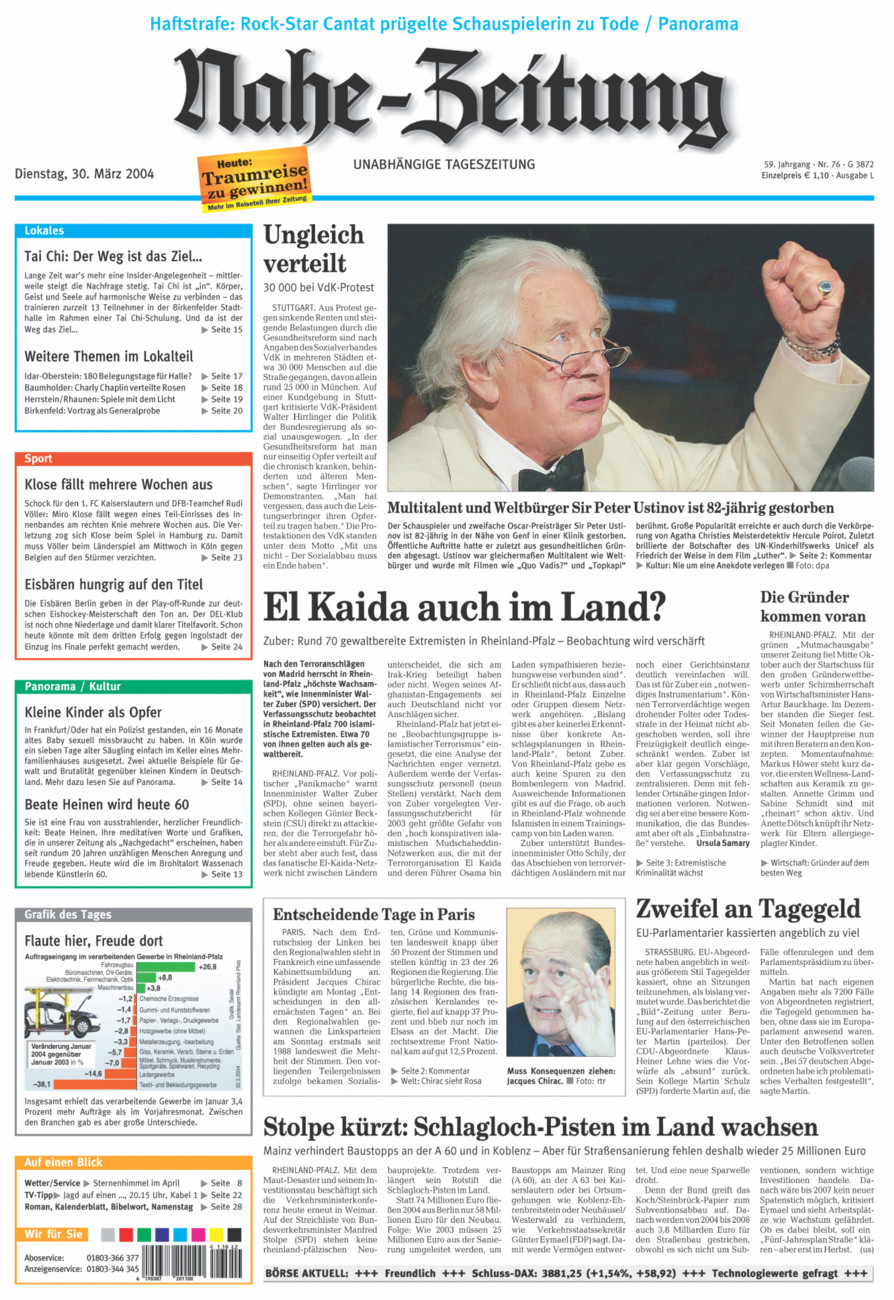 Nahe-Zeitung vom Dienstag, 30.03.2004