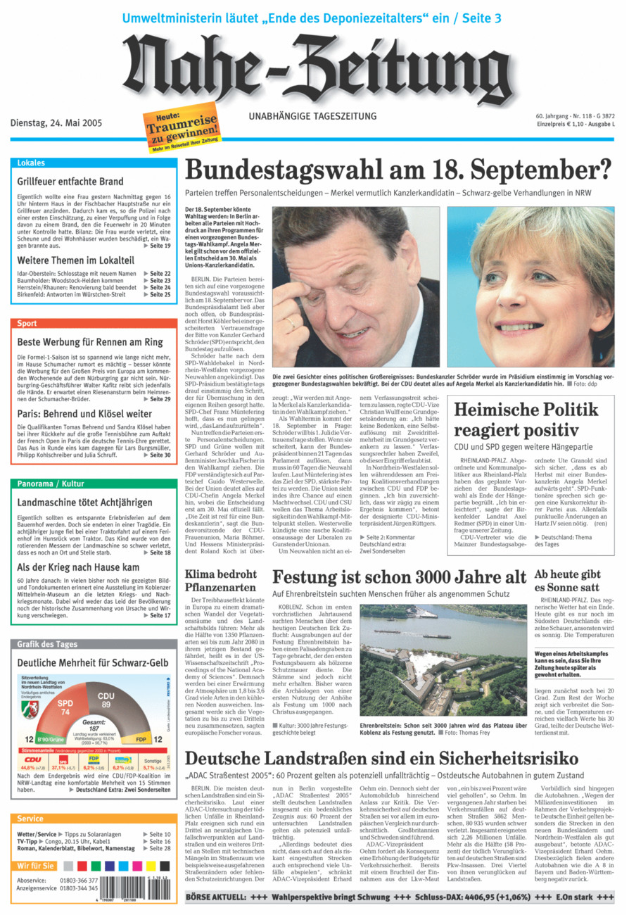 Nahe-Zeitung vom Dienstag, 24.05.2005