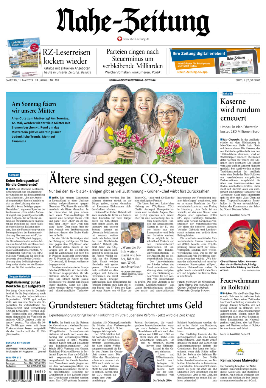 Nahe-Zeitung vom Samstag, 11.05.2019