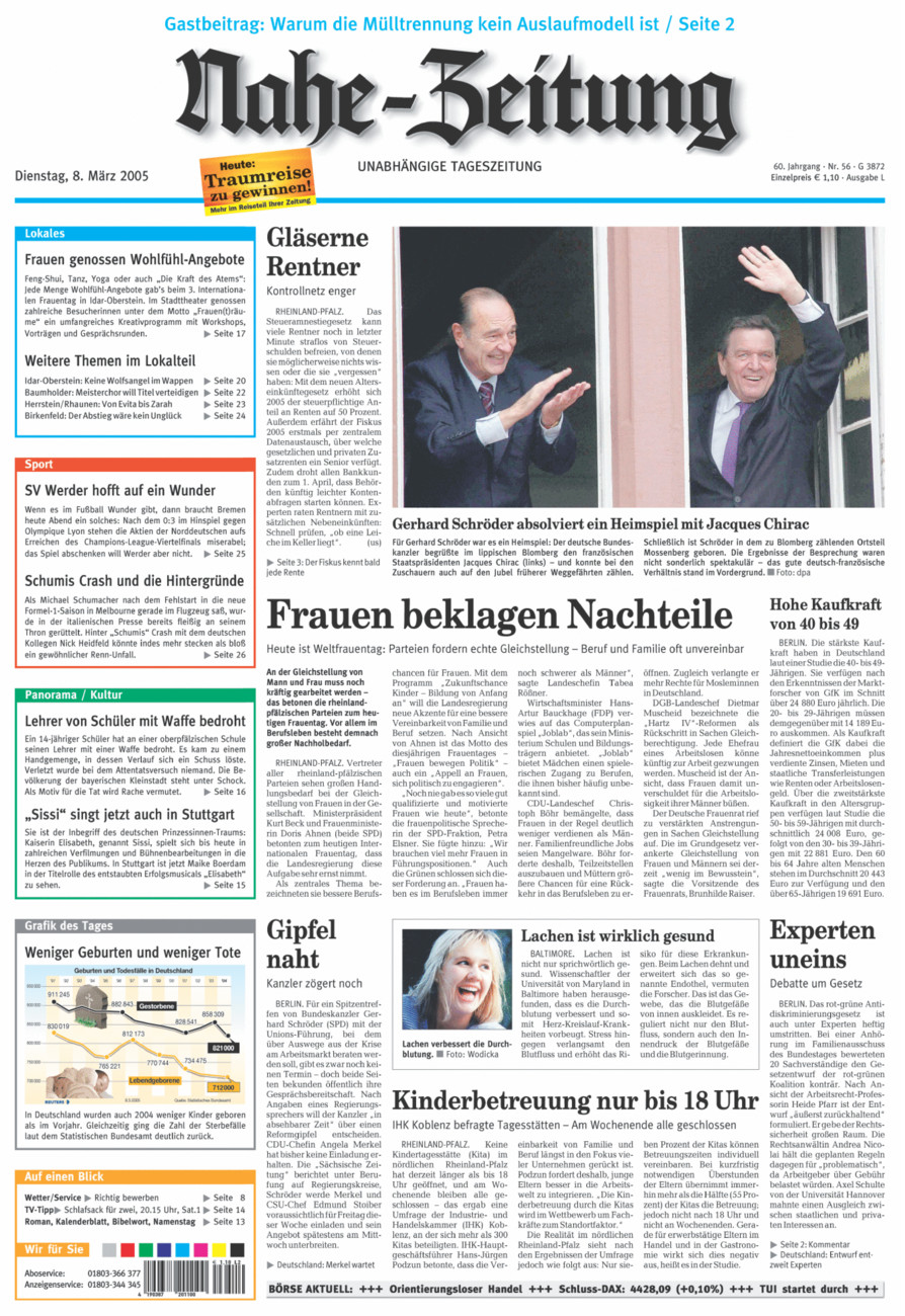 Nahe-Zeitung vom Dienstag, 08.03.2005