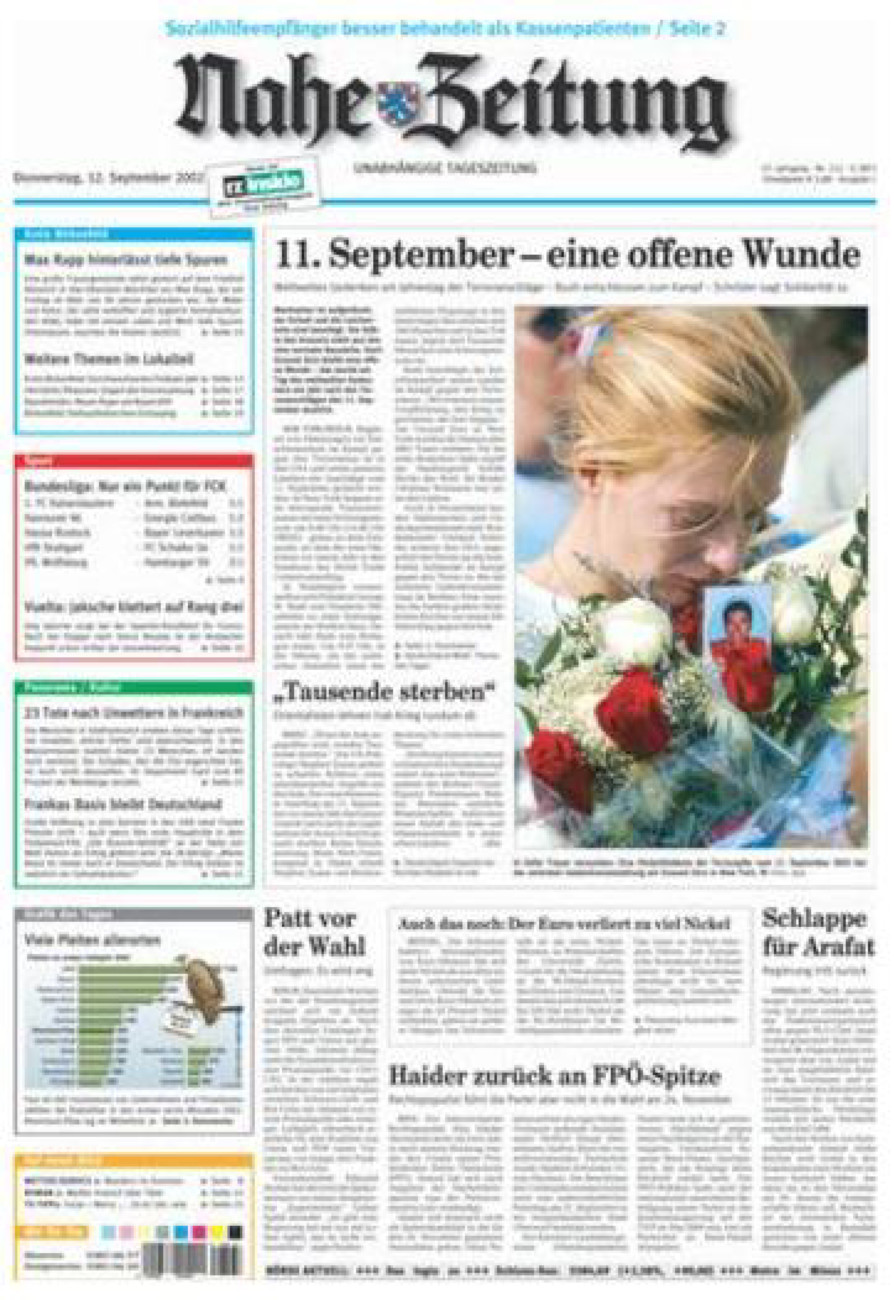 Nahe-Zeitung vom Donnerstag, 12.09.2002