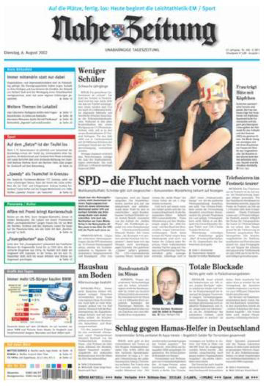 Nahe-Zeitung vom Dienstag, 06.08.2002