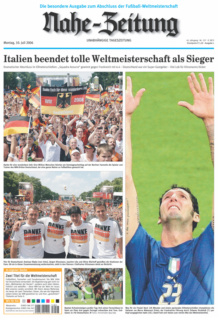 Nahe-Zeitung vom Montag, 10.07.2006