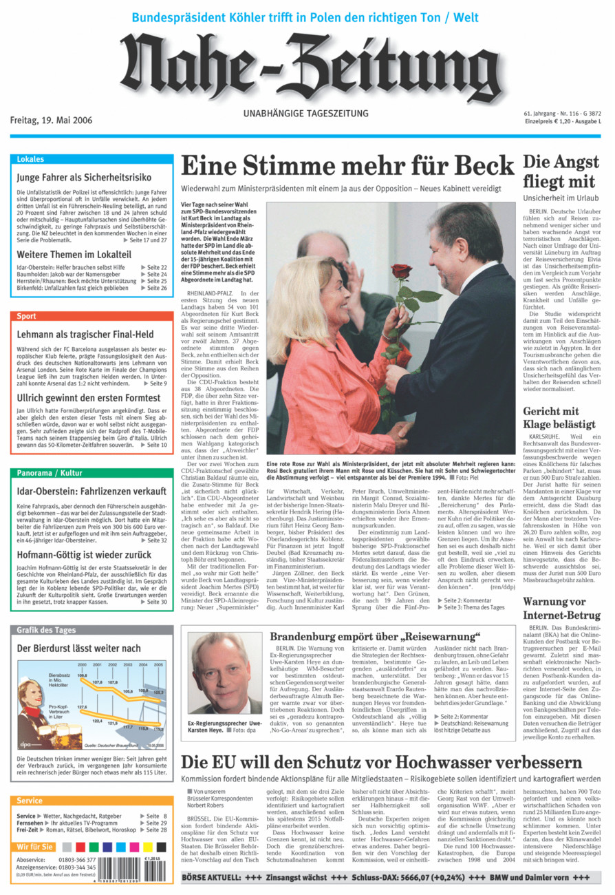 Nahe-Zeitung vom Freitag, 19.05.2006
