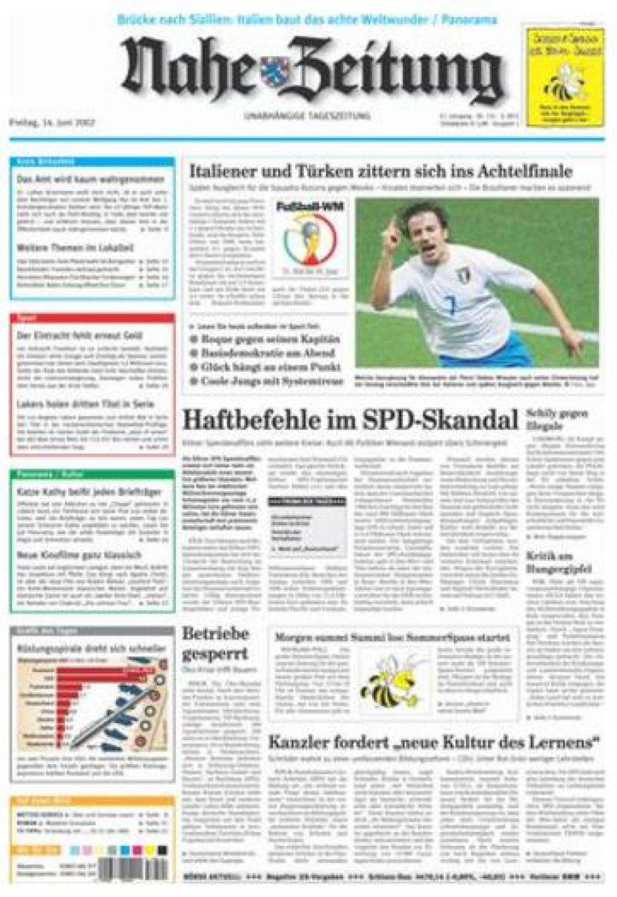 Nahe-Zeitung vom Freitag, 14.06.2002