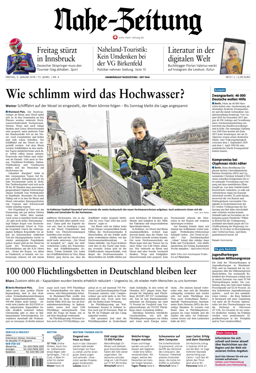 Nahe-Zeitung vom Freitag, 05.01.2018