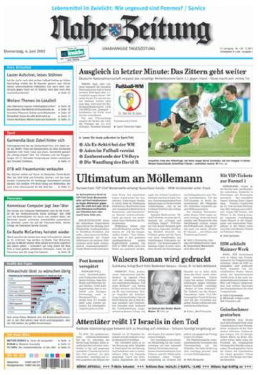 Nahe-Zeitung vom Donnerstag, 06.06.2002