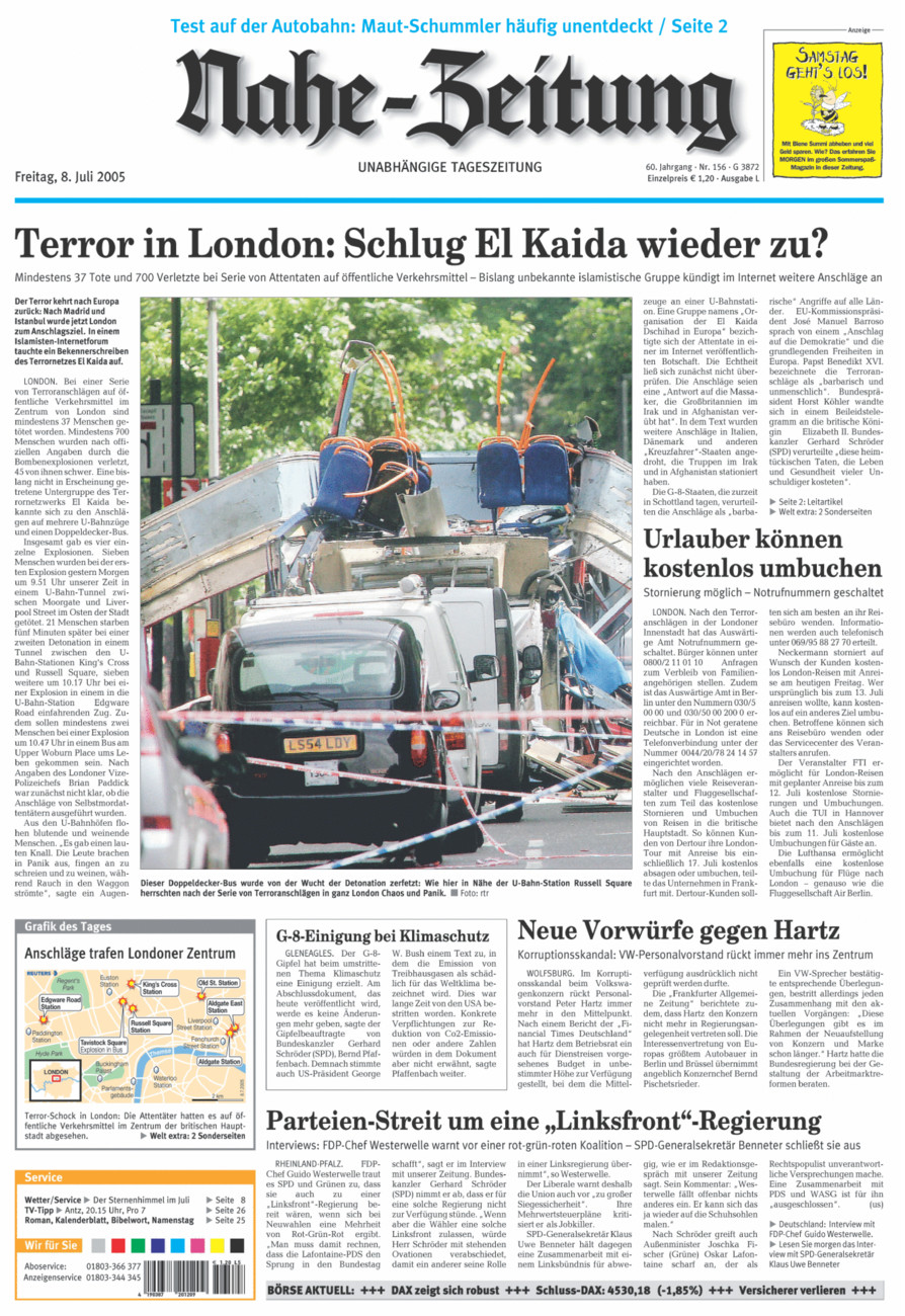 Nahe-Zeitung vom Freitag, 08.07.2005