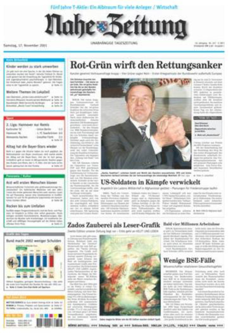 Nahe-Zeitung vom Samstag, 17.11.2001