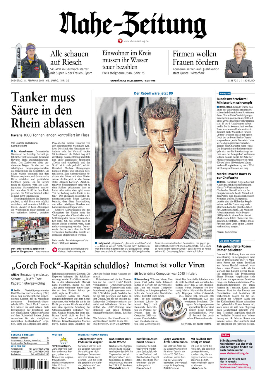 Nahe-Zeitung vom Dienstag, 08.02.2011