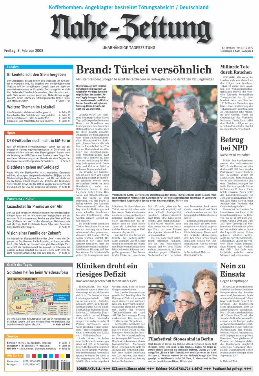 Nahe-Zeitung vom Freitag, 08.02.2008