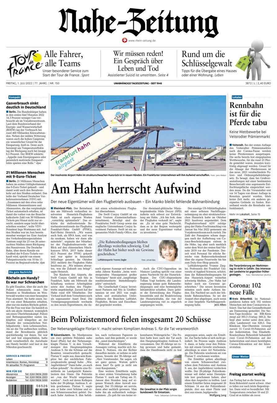 Nahe-Zeitung vom Freitag, 01.07.2022